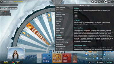 Impostazioni Ice Fishing